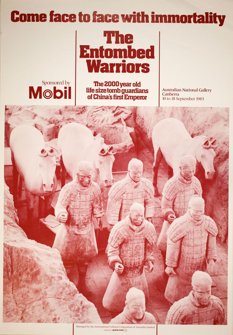 Poster for entombed warriors exhibition
