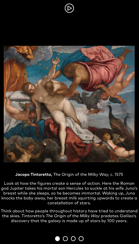 Screen capture of web page showing an image on a black background with text below
