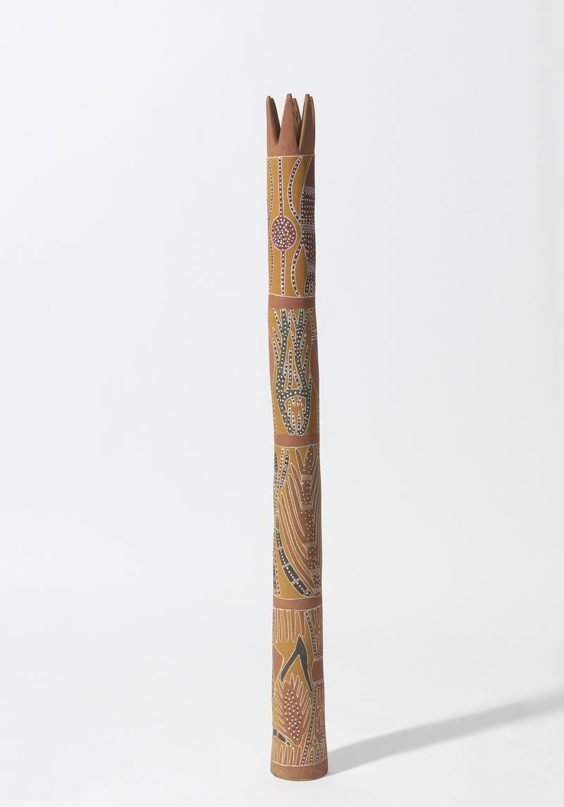 Painted hollow burial log